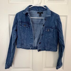 Forever 21 Blue and Pink Striped Jacket